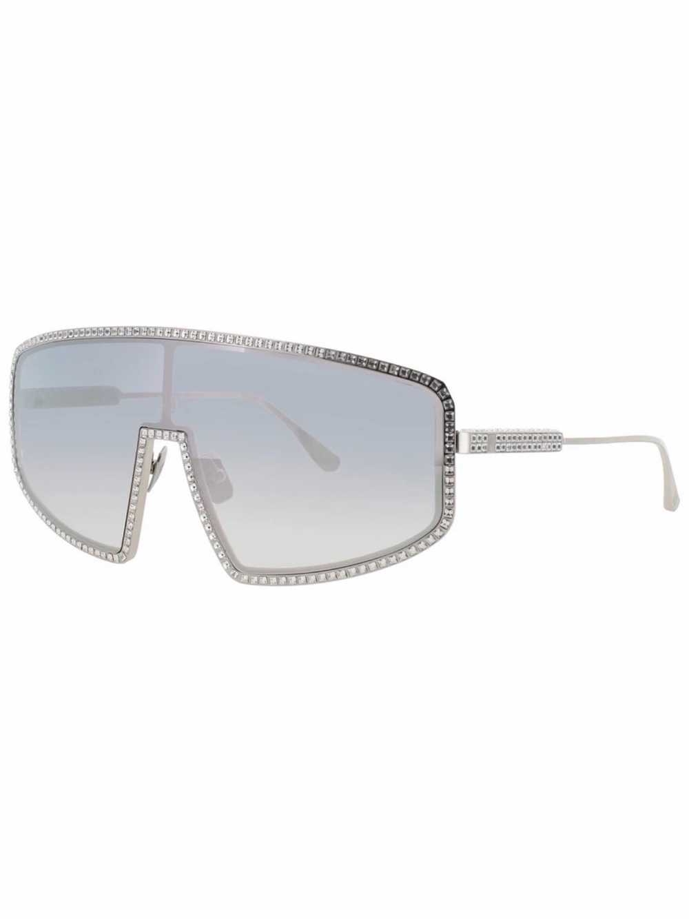 New Anna Karin Karlsson Shady Luv 2.0 White Gold Blush Mirror Shield Sunglasses